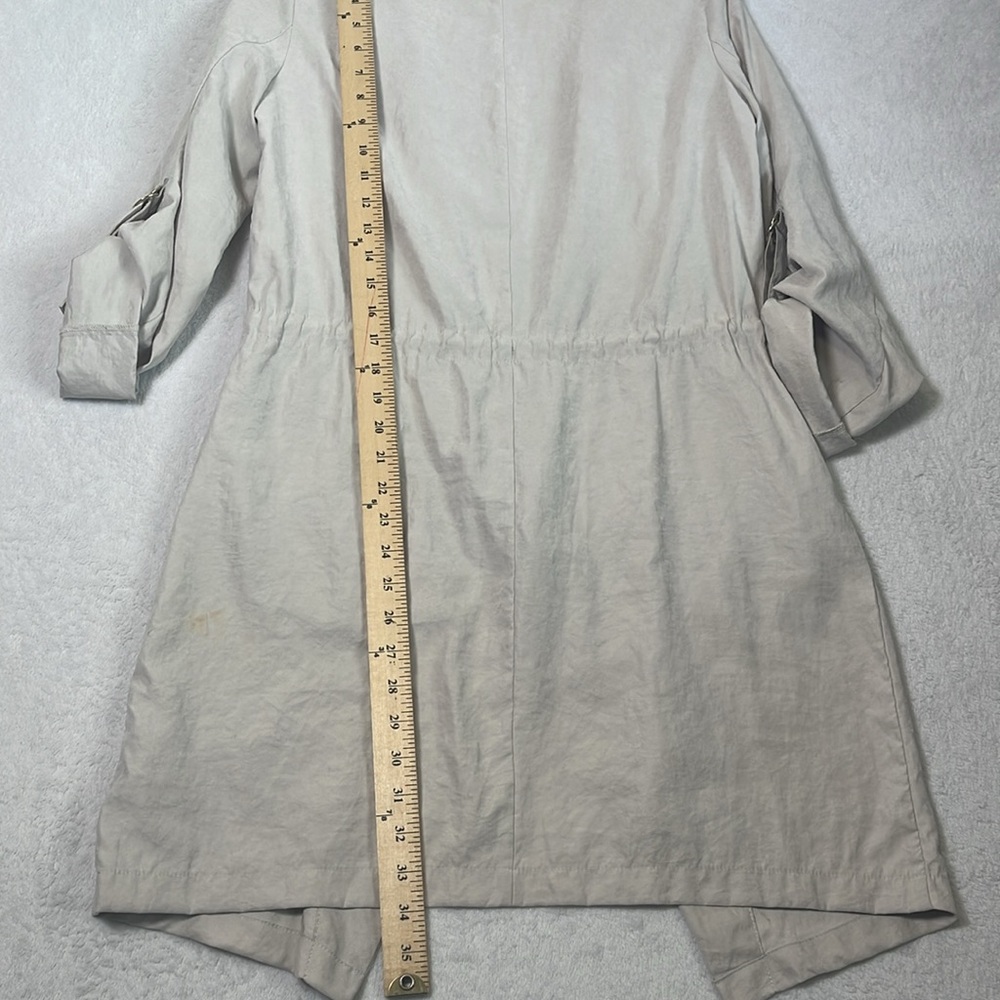 Zara Open Front Drawstring Waterfall Blazer Jacket - Picture 8 of 11